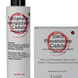 HAIR ON OFF kit energizzante anti caduta shampoo+lozioni(siero)