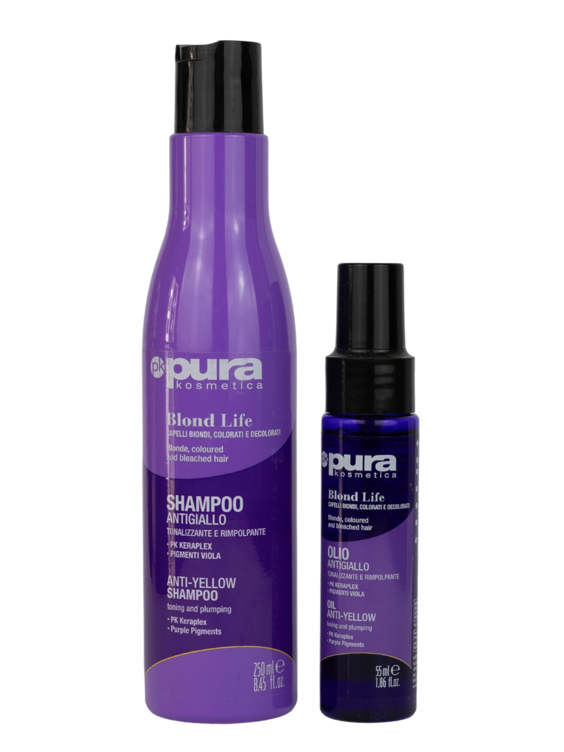 BLOND LIFE trattamento antigiallo shampoo+olio PURA KOSMETICA