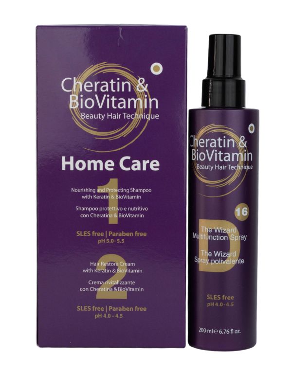 CHERATIN&BIOVITAMIN KIT shampoo+conditioner+spray 16 in 1