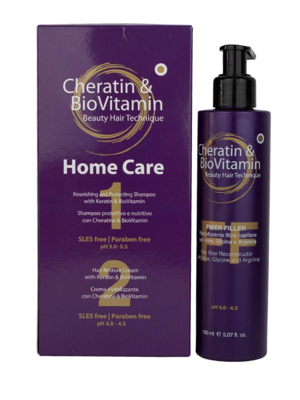 Cheratin&Biovitamin KIT shampoo+conditioner+Faber Filler(siero)